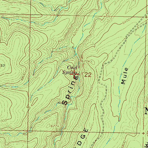 Topographic Map of Cold Spring, NM
