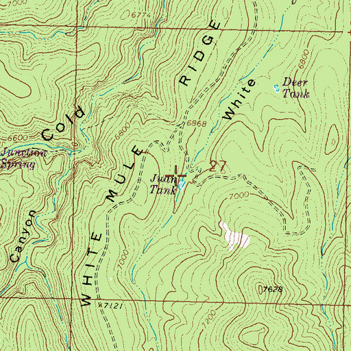 Topographic Map of Juan Tank, NM