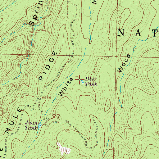 Topographic Map of Deer Tank, NM