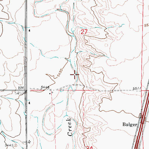 Topographic Map of Floodwater Retention B-3 Reservoir, CO