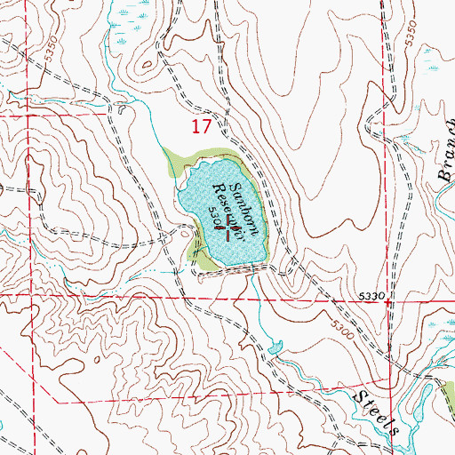 Topographic Map of Brett Gray Dam, CO