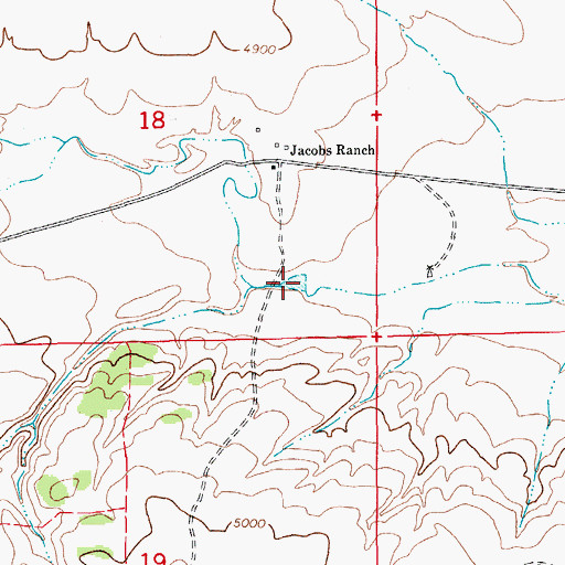 Topographic Map of Buffalo Arroyo Reservoir, CO
