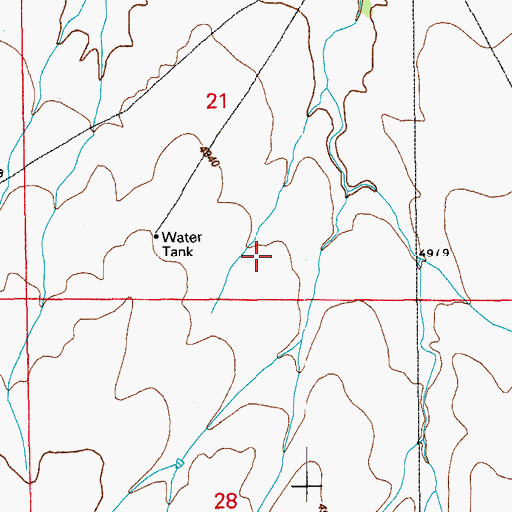 Topographic Map of Crooked Arroyo Detention CA-1 Dam, CO