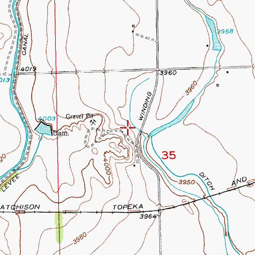 Topographic Map of Dawn Dam, CO