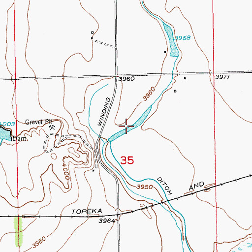 Topographic Map of Dawn Reservoir, CO