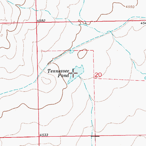 Topographic Map of Tennessee Pond, CO