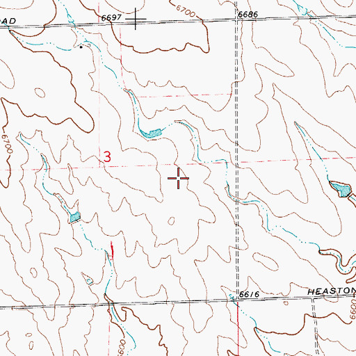 Topographic Map of Glen Lawson Reservoir Number 1, CO