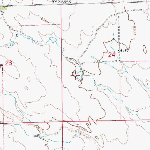 Topographic Map of Minkler Detention Reservoir Number 1, CO