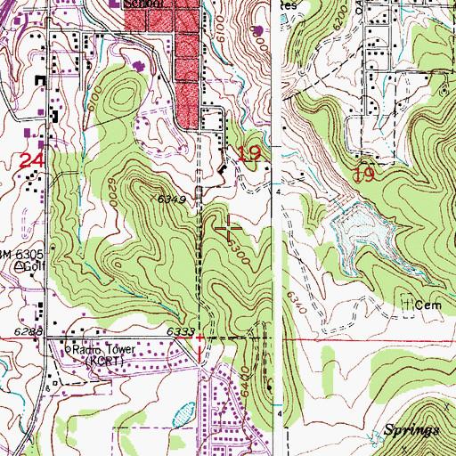 Topographic Map of Fisher Peak Detention Reservoir FPC-1, CO