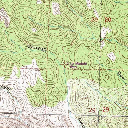 Topographic Map of La Madera Well, NM