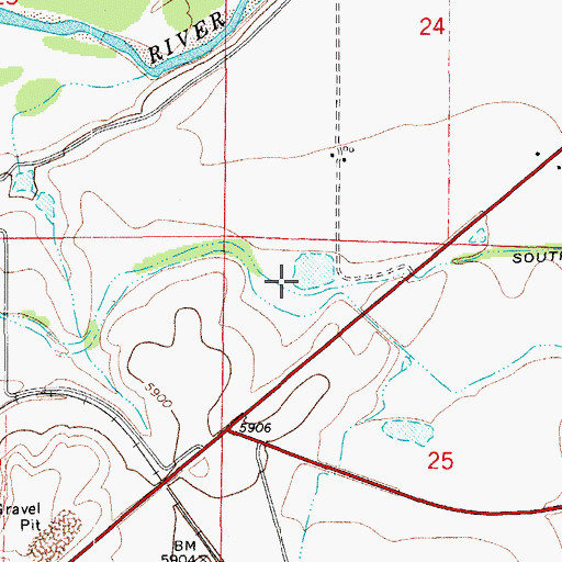Topographic Map of Mike Gagliardi Dam, CO