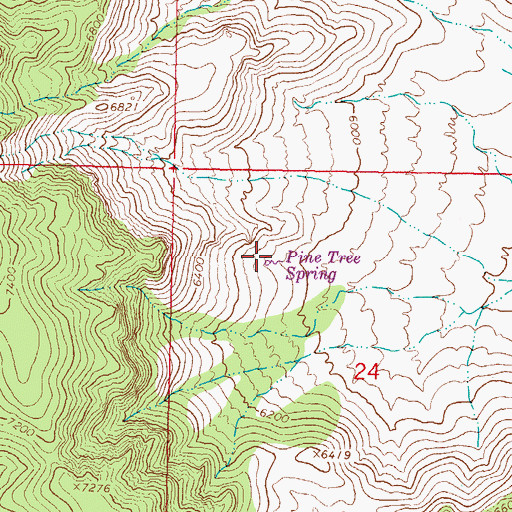 Topographic Map of Pine Tree Spring, NM