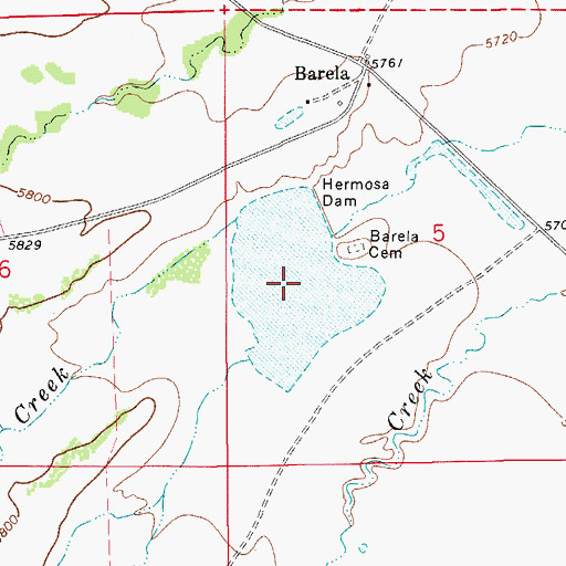 Topographic Map of Hermosa Valley Reservoir, CO