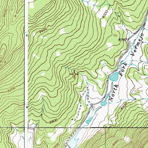 Topographic Map of Ryan Dam, CO