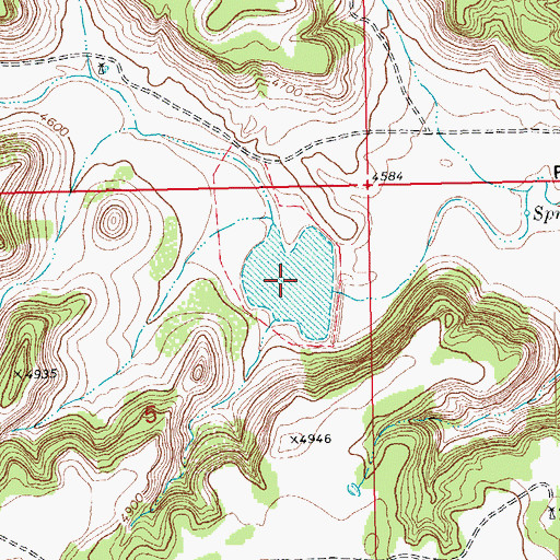 Topographic Map of John L Jones Reservoir, CO