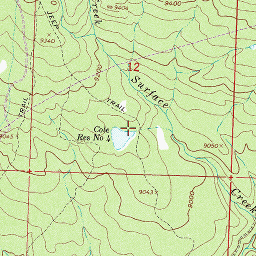 Topographic Map of Cole Number 4 Dam, CO