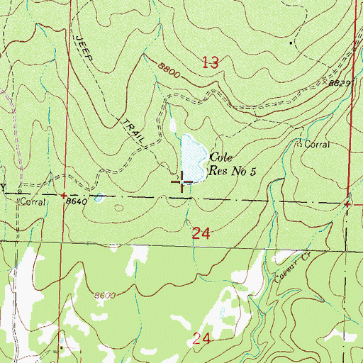 Topographic Map of Cole Number 5 Dam, CO