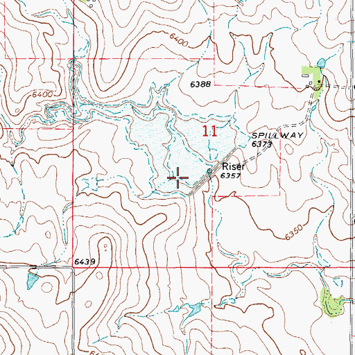 Topographic Map of Big Sandy Creek Watershed N-5 Dam, CO