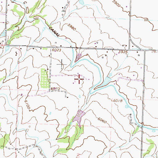 Topographic Map of Alexander Dam, CO