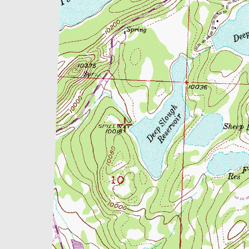 Topographic Map of Deep Slough Dam, CO