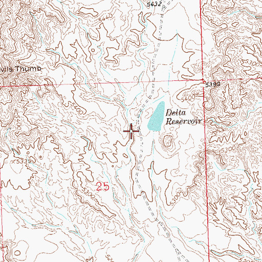 Topographic Map of Delta Control Dam, CO