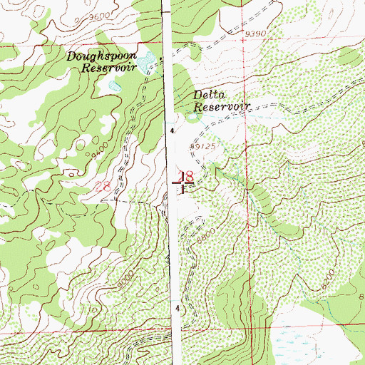 Topographic Map of Delta Reservoir Number 3, CO