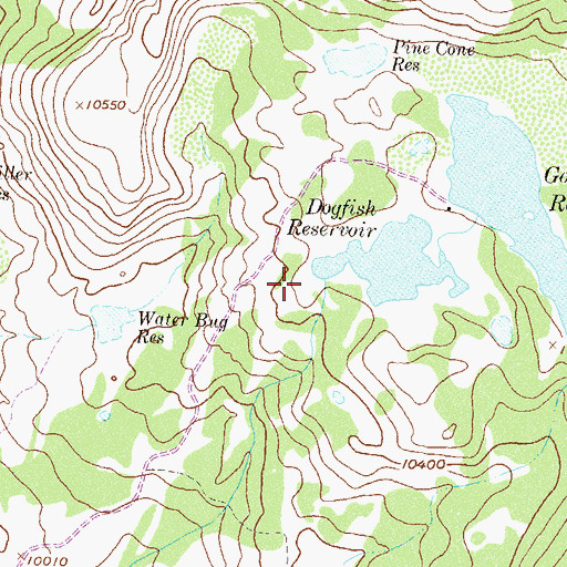 Topographic Map of Dog Fish Lake Dam, CO