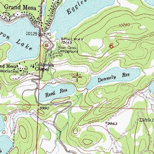 Topographic Map of Donnelly Number 1 Dam, CO
