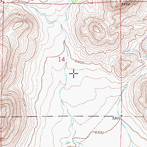 Topographic Map of Los Pillares Well, NM