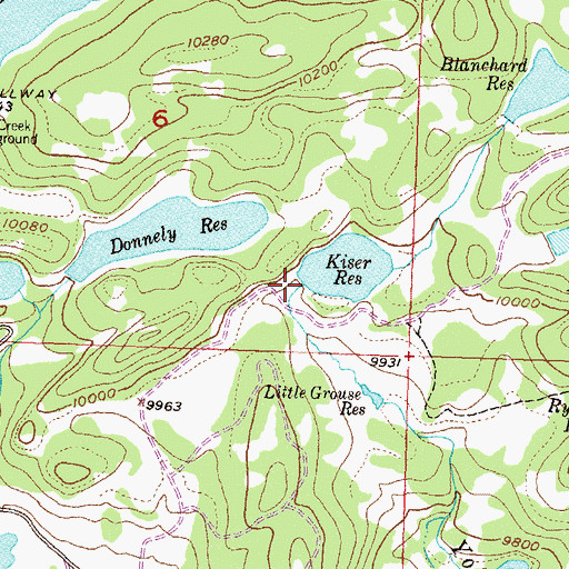 Topographic Map of Kiser Dam, CO