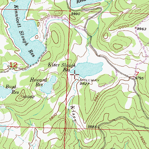 Topographic Map of Kiser Slough Dam, CO