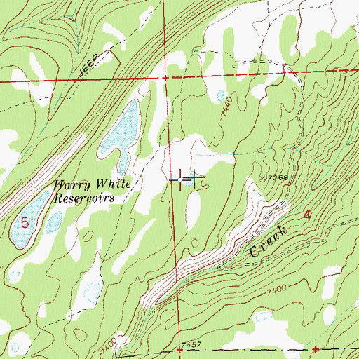 Topographic Map of Little Monitor Reservoir Number 2, CO