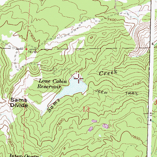 Topographic Map of Lone Cabin Dam, CO