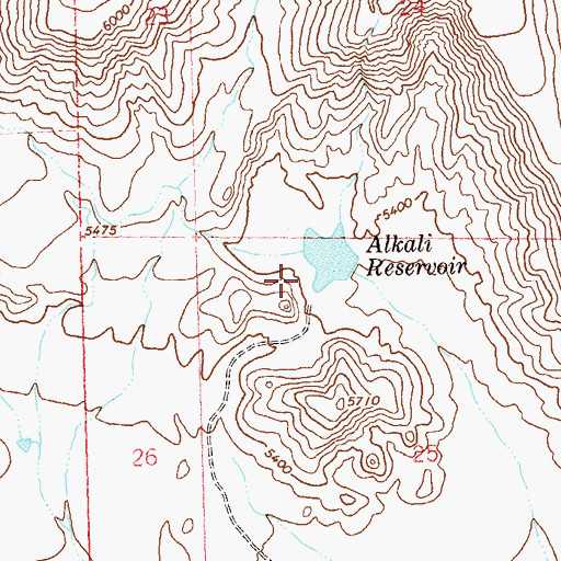 Topographic Map of Lone Starr Number 1 Dam, CO