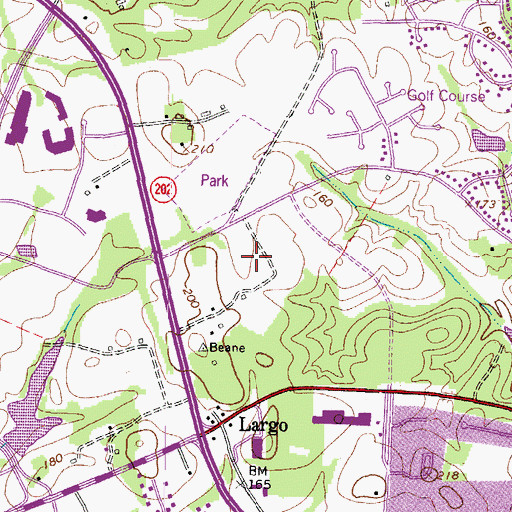 Topographic Map of Lake Arbor Elementary School, MD