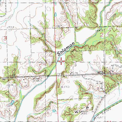 Topographic Map of Bethel Bapyist Cemetery, IL