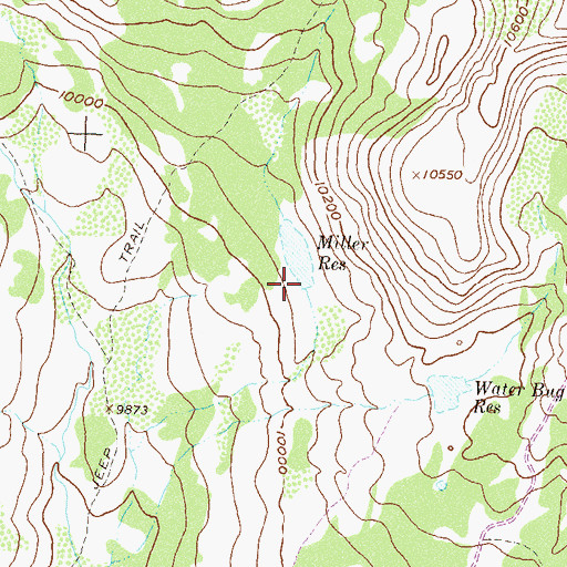 Topographic Map of Miller Dam, CO