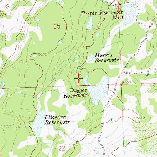 Topographic Map of Dugger Dam, CO
