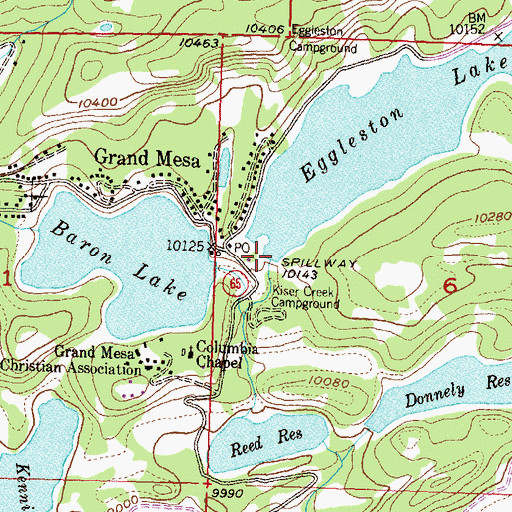 Topographic Map of Eggleston Dam, CO