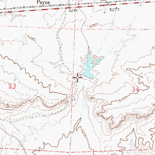Topographic Map of Oasis Dam, CO