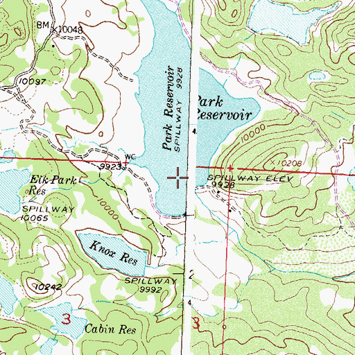 Topographic Map of Park Dam, CO