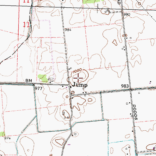 Topographic Map of Jump Post Office (historical), OH