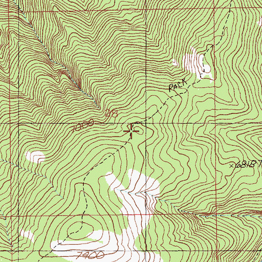 Topographic Map of Jim Thrash Knob, ID