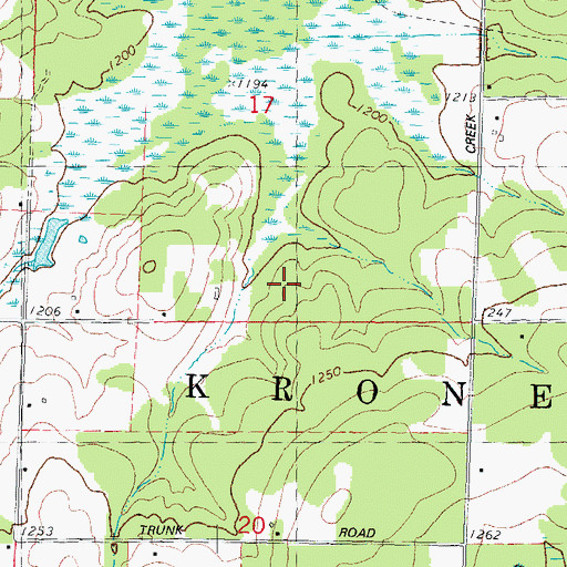 Topographic Map of Village of Kronenwetter, WI