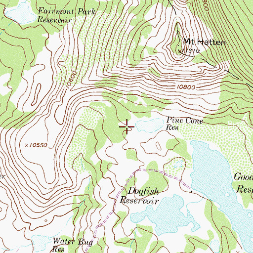 Topographic Map of Pine Cone Dam, CO