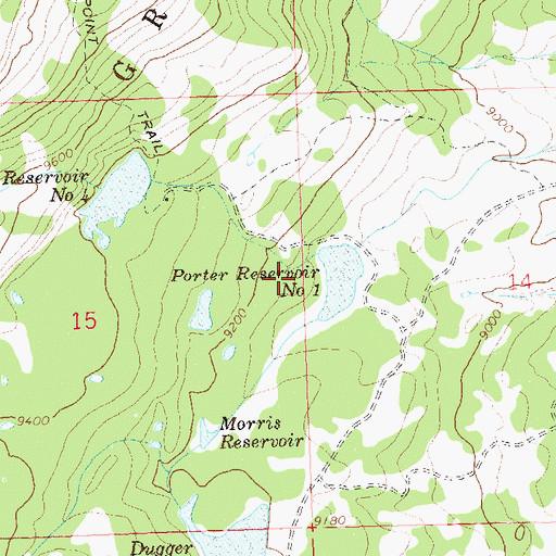 Topographic Map of Porter Number 1 Dam, CO