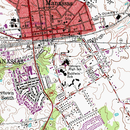 Topographic Map of Joseph B Johnson Learning Center, VA