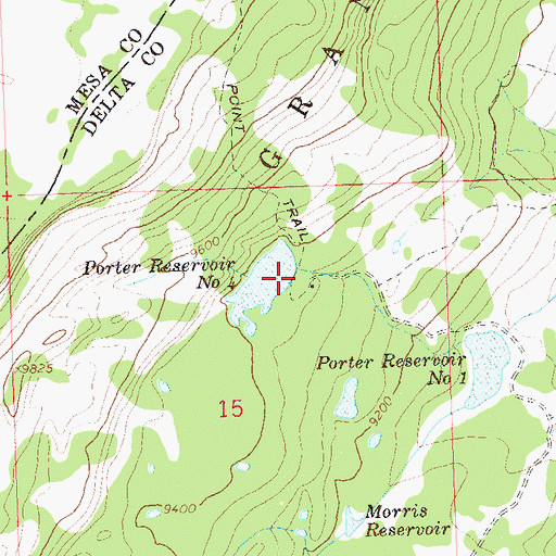 Topographic Map of Porter Number 4 Dam, CO