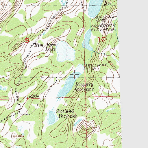 Topographic Map of Scotland Peak Dam, CO