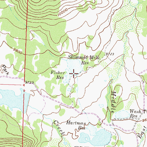 Topographic Map of Skim Milk Dam, CO